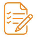Icon of a checklist with a pencil